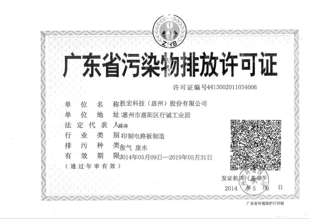 信息公开：lewin乐玩科技2015-2019年排污许可证